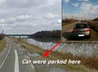 Google Street view, showing where Ludo had parked on Miribel Island