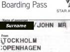 aeroplane boarding passes.
