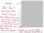 postcard back