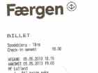 Ferry ticket Soren 47DX002 (Spodsbjerg to Taars)