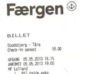 Ferry ticket - Spodsbjerg-T�rs (47DX002)